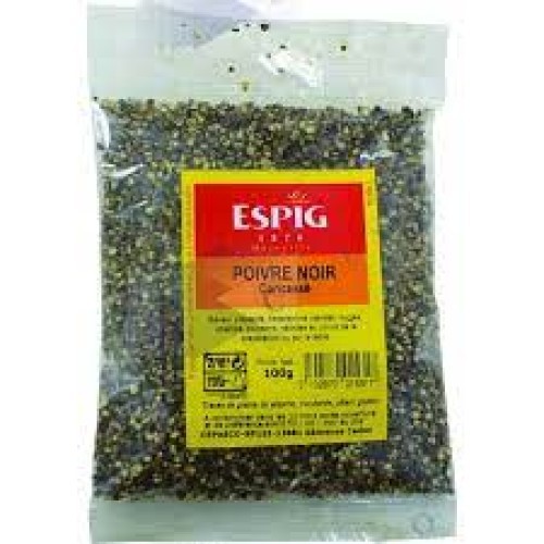 Poivre noir concasse sachet 1 kg
