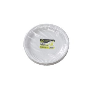 Assiette plastique 320mm blanc X50