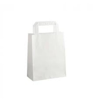 Sacs cabas kraft blanc 26x14x33 p 50
